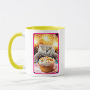 Mug Chat Avec Cupcake Sparkler