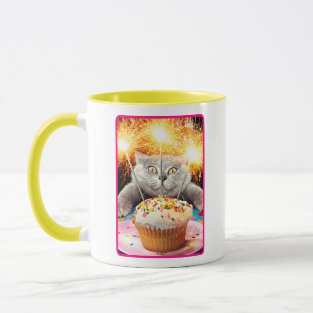 Mug Chat Avec Cupcake Sparkler (Gauche)