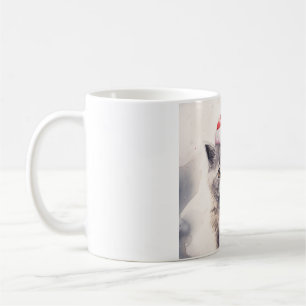 Mug Chat avec le chapeau du Père Noël