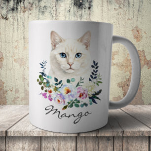 Mug Chat blanc aquarelle