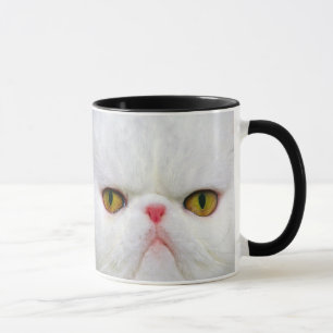 Mug Chat blanc en colère