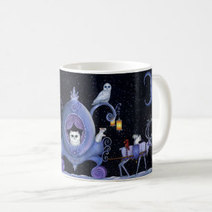 Mug Chat Blue Carriage Hivernal Chouette Neige Blanc C