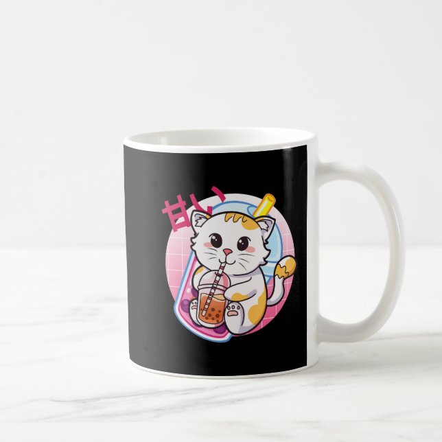 Mug Chat Boba Tea Bubble Tea Amoureux des chats Anime  (Droite)
