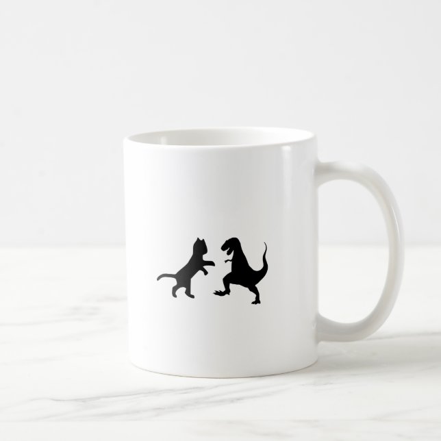 Mug chat contre t-rex (Droite)