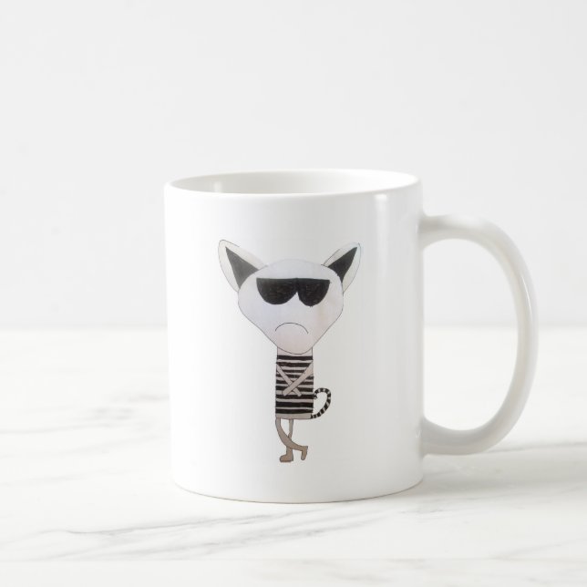 Mug Chat cool avec lunettes de soleil (Droite)