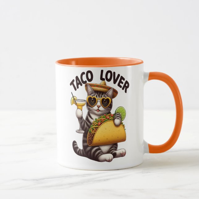 Mug Chat cool Profitant Du Mardi Taco (Droite)