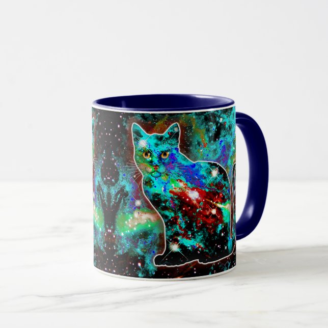 Mug Chat cosmique Lambda (Devant droit)