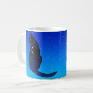 Mug Chat cosmique sur un Arrière - plan Sky étoilé