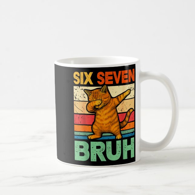 Mug Chat Dabbing Bruh 67 Mème 6 7 Six Sept  (Droite)
