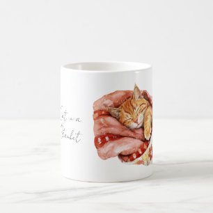 Mug Chat dans couverture florale