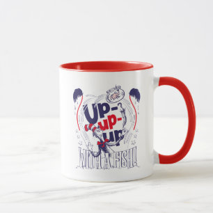 Mug Chat dans le Casquette   Montez Avec Un Poisson