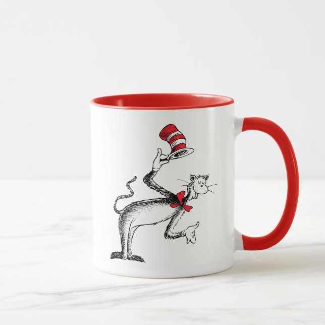 Mug Chat dans le Casquette prend une chèvre (Droite)