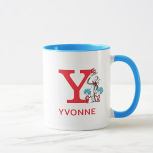 Mug Chat dans le Chapeau, Nom de Chose Un & Monogramme