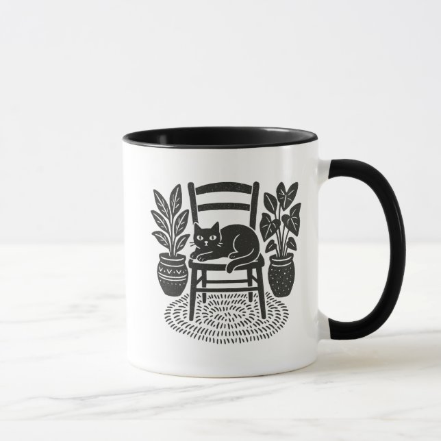 Mug Chat dans une chaise (Droite)