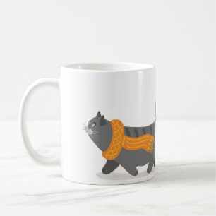 Mug Chat d'automne et Citrouilles