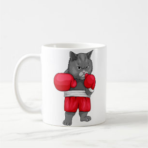 Mug Chat de Boxe Pour un Amateur de Boxe et de Chat