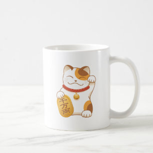 Mug Chat de calicot chanceux japonais, Maneki Neko