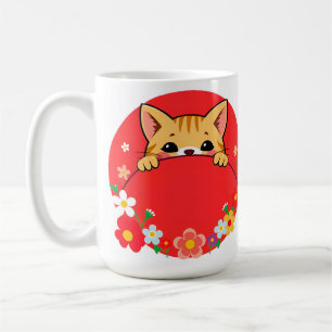 Mug Chat de dessin animé mignon avec des couleurs vive