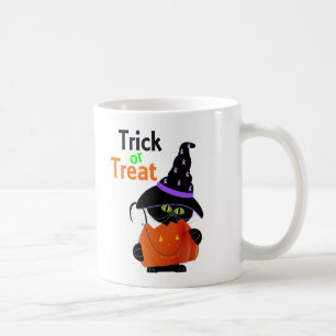 Mug Chat de Halloween de des bonbons ou un sort avec