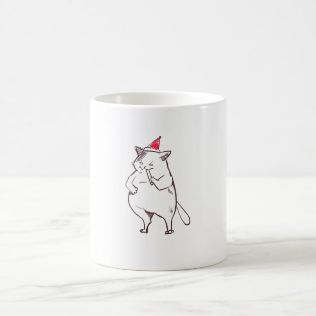 Mug chat de Noël (Centre)