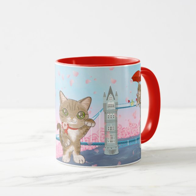 Mug Chat de pont de Londres (Devant droit)
