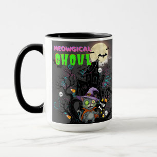 Mug Chat d'Halloween "Meowgical Ghoul" sorcière Kitten