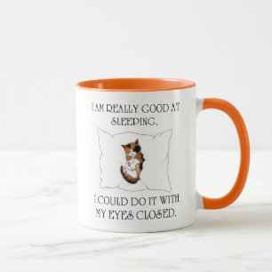 Mug CHAT DORMIR, Drôle Dormir, Mignonne cadeau de cha