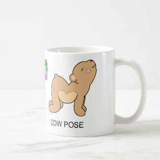 Mug Chat d'ours de nounours de yoga/tasse de vache