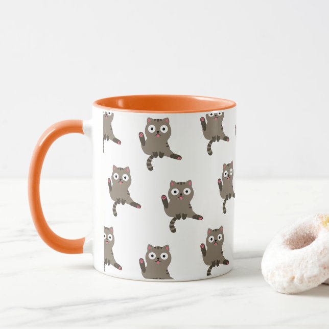Mug Chat drôle (Avec donut)