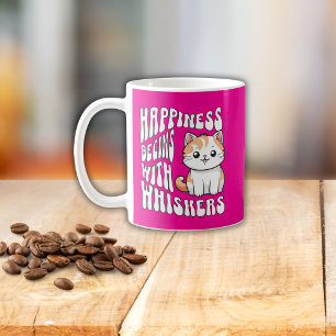 Mug Chat drôle mignon rose chaud disant