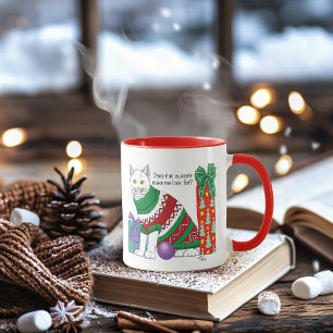 Mug Chat drôle moche de Noël