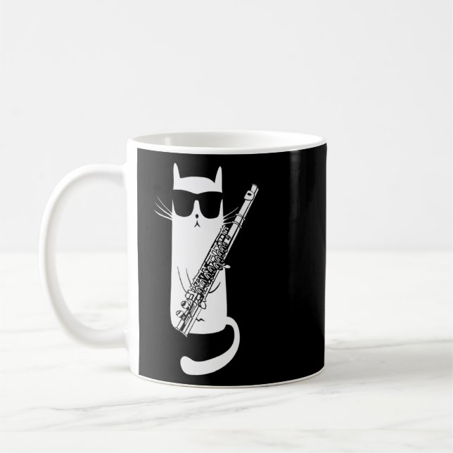 Mug Chat drôle Porter des lunettes de soleil Jouer de  (Gauche)