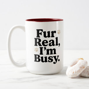 Mug Chat Drôle – "Pour de vrai je suis occupé" – M