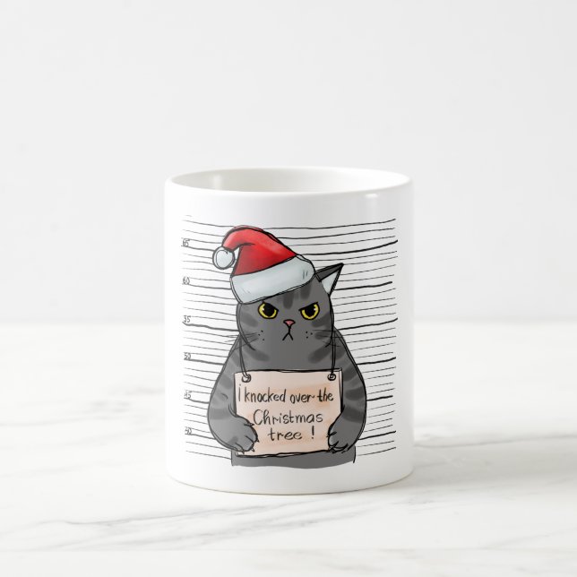 Mug Chat Drôle Que J'Ai Touché Sur L'Arbre De Noël (Centre)