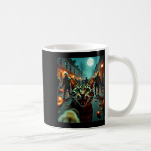 Mug Chat drôle selfie Halloween zombies humour