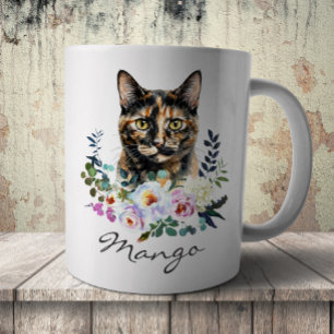 Mug Chat écaille de tortue à l'aquarelle