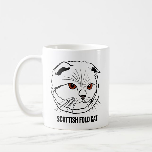 Mug Chat Écossais Pliés (Gauche)