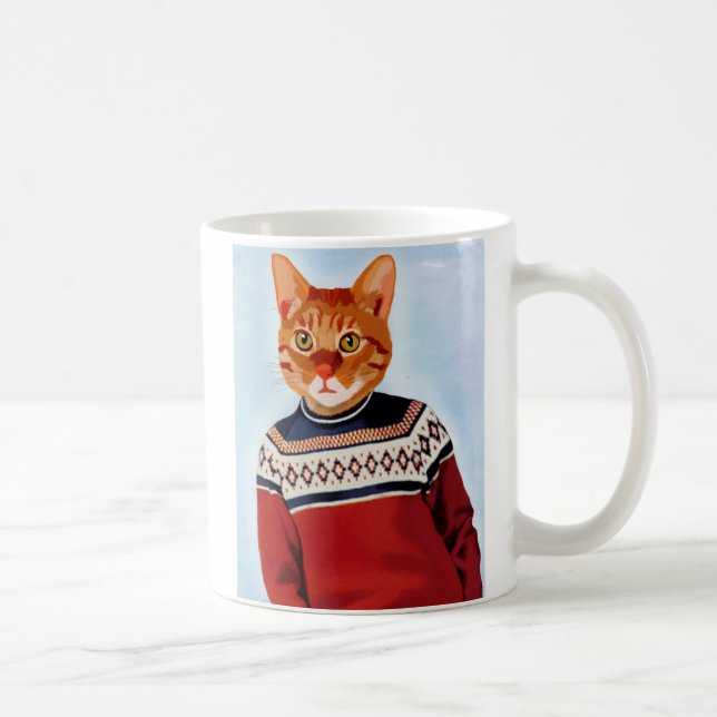 Mug Chat en pull-over (Droite)