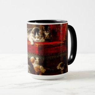 Mug Chat et chatons Jouer avec chaise