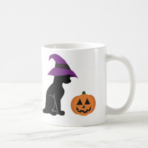 Mug Chat et citrouille de sorcière de Halloween