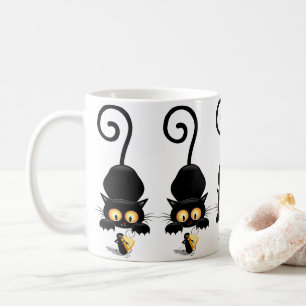 Mug Chat et souris avec des personnages de dessin amus
