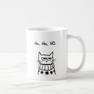 Mug Chat fâché dans un chandail de Noël - Noël drôle