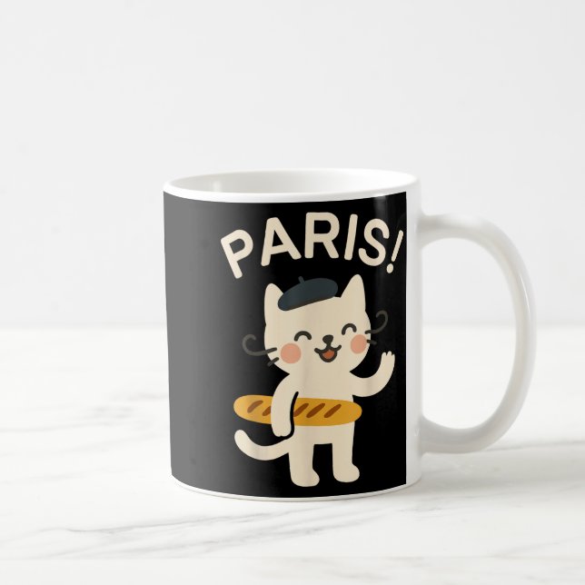 Mug Chat Français Avec Baguette Chat Mignon Paris Anim (Droite)