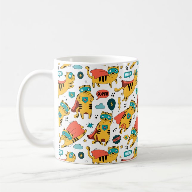 Mug Chat Funny Superhero (Gauche)