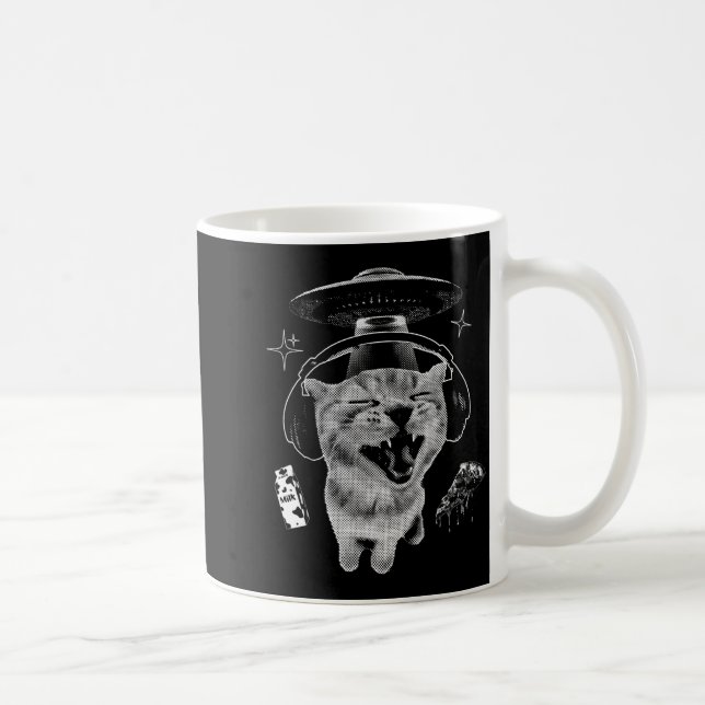 Mug Chat Gnarp Drôle de Chat Alien Memes Cerveau Pourr (Droite)