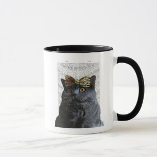 Mug Chat gris avec chèvre léopard