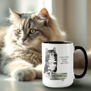 Mug Chat Gris Indépendant Tabby Bleu Mignon Drôle