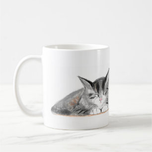 Mug Chat gris Jolie chatte chatte chatte aquarelle Bel