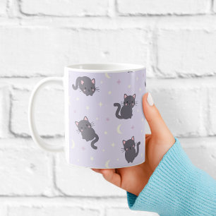 Mug Chat Gris Mignon Violet Chats Kawaii