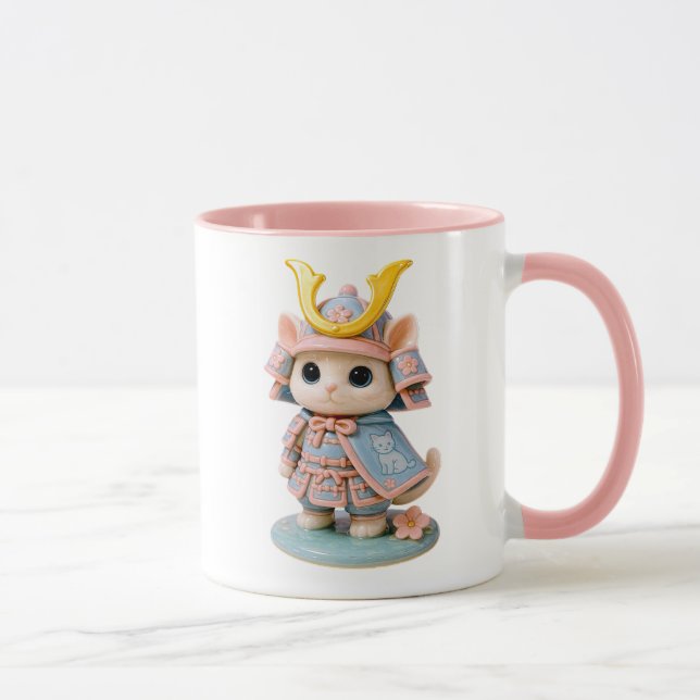 Mug Chat guerrier samouraï (Droite)